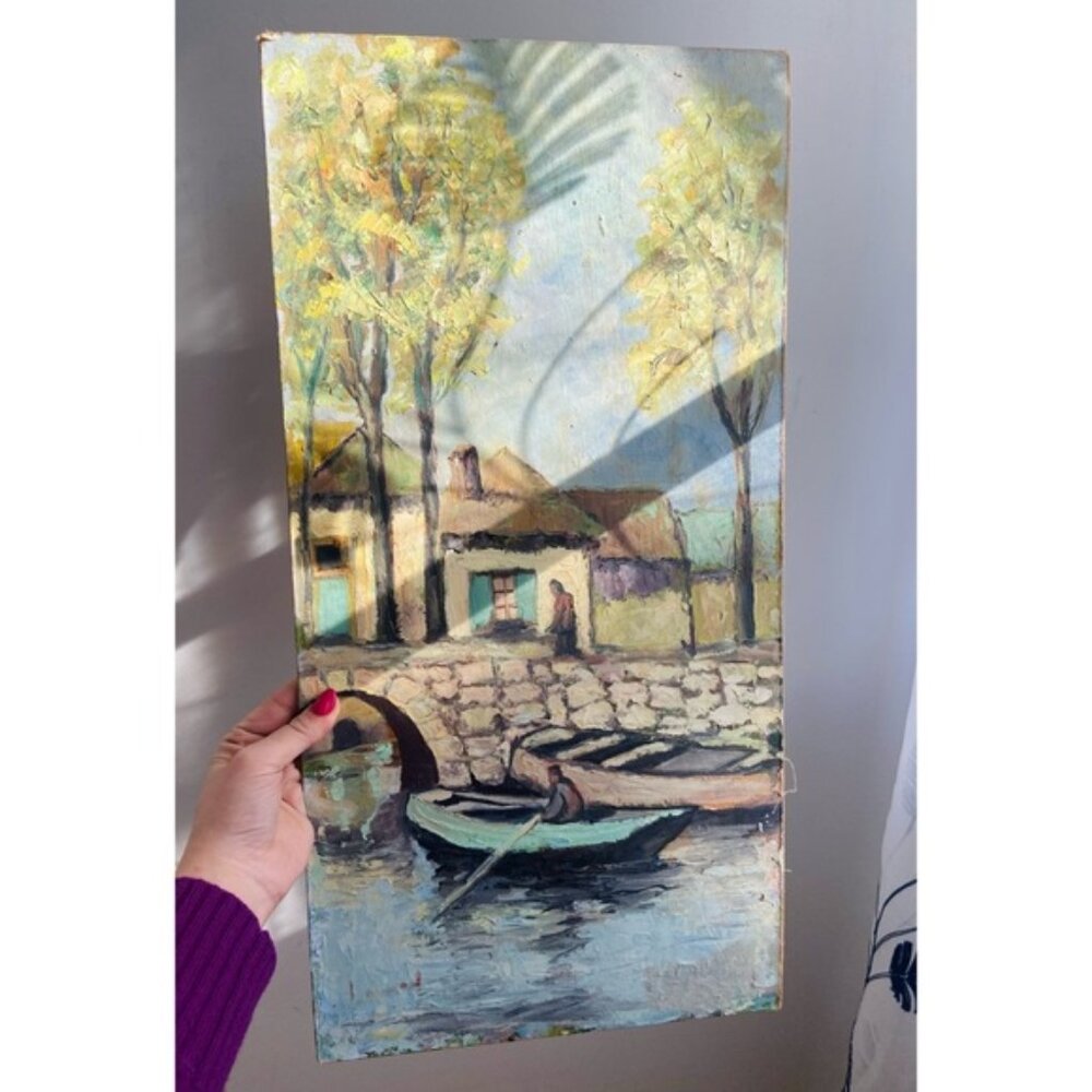 Beautiful vintage signed oil painting